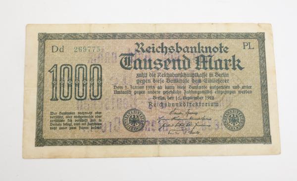 Third Reich Reichsmark Bank Note with anti Jew print