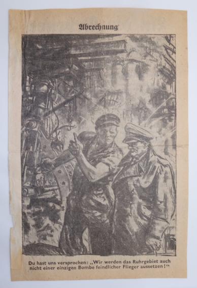 Allied Propaganda Flyer about Bombs at the Ruhr