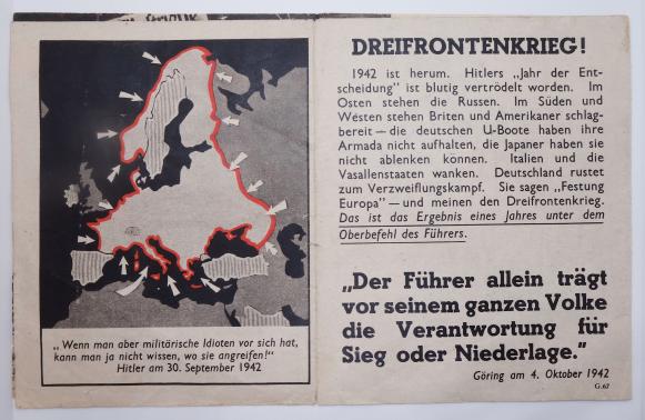 Allied Propaganda Flyer About Price the People Of Germany pay