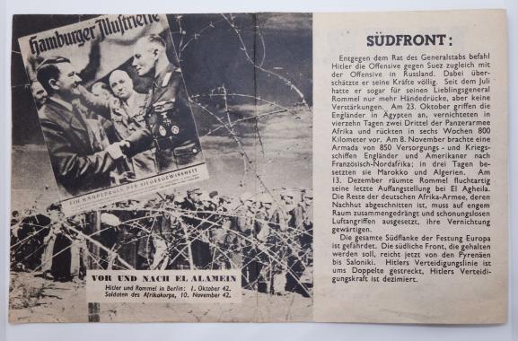 Allied Propaganda Flyer About Price the People Of Germany pay