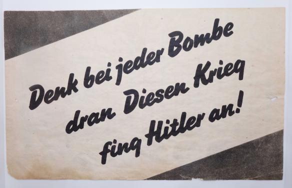 Allied Propaganda Flyer (Hitler Started)