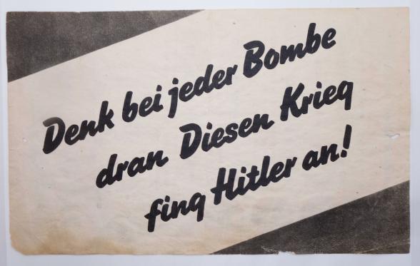 Allied Propaganda Flyer (Hitler Started)