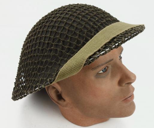 British Brodie Helmet with camo net and Bandage