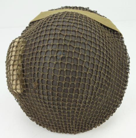 British Brodie Helmet with camo net and Bandage