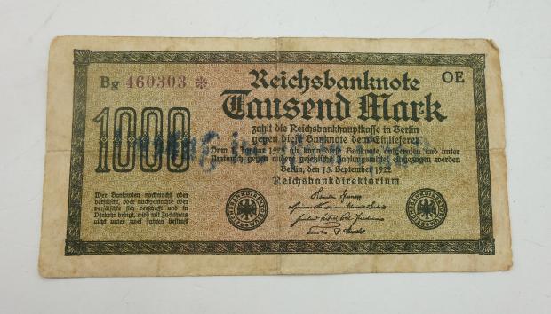 Third Reich Reichsmark Bank Note with anti Jew print