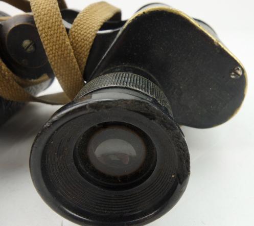 British Binoculars in Webbing Pouch
