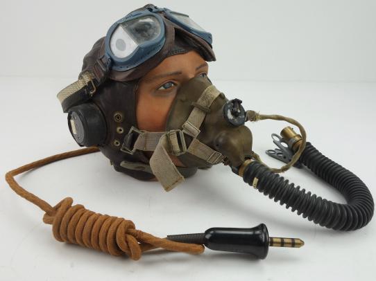 British RAF C Type Cap with G Type Mask and Goggles