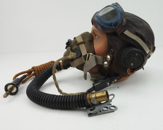 British RAF C Type Cap with G Type Mask and Goggles