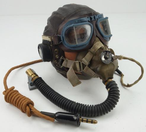 British RAF C Type Cap with G Type Mask and Goggles