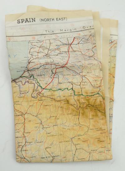 British/US Silk Escape Map France Spain Portugal