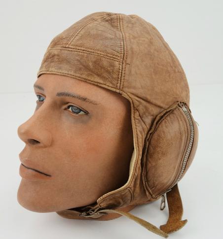 Canadian WW2 Early Battle of Britain Leather Flight Cap