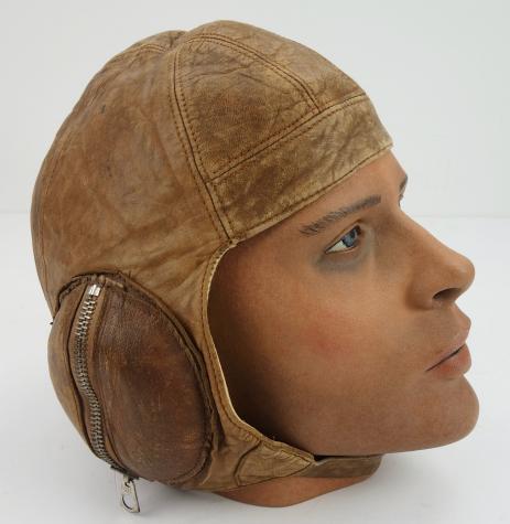 Canadian WW2 Early Battle of Britain Leather Flight Cap