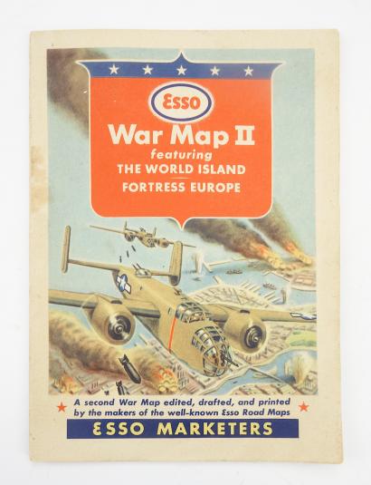 US WW2 Esso The World Island Map