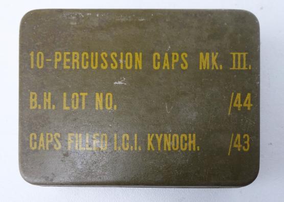 British WW2 metal Percussion Caps Can