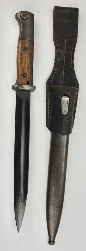 K98 Bajonet (Matching number) with leather Frog