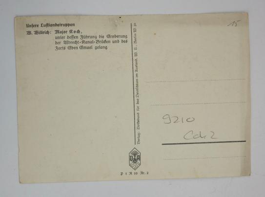 Willrich FJ Postcard Fallschirmjäger Major Koch