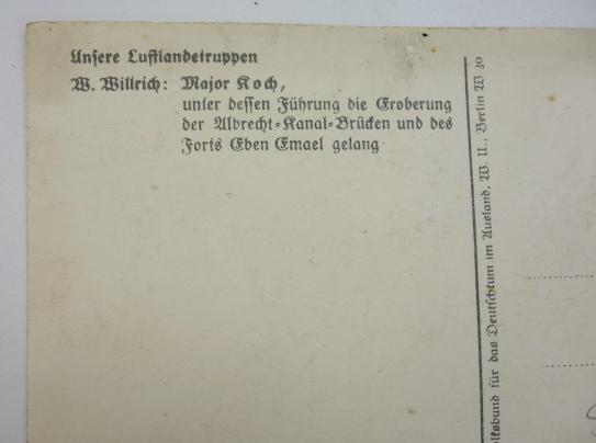 Willrich FJ Postcard Fallschirmjäger Major Koch