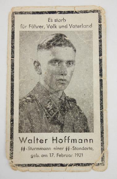 WaffenSS Death Notice
