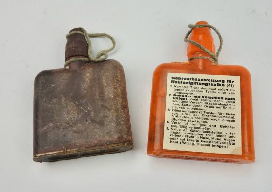 Wehrmacht Bakelite Anti Gas Ointment Bottles