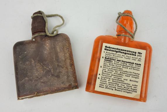 Wehrmacht Bakelite Anti Gas Ointment Bottles