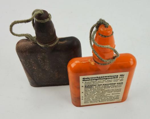 Wehrmacht Bakelite Anti Gas Ointment Bottles