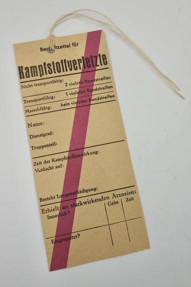 Wehrmacht Poisoning Gas Wounded Dokters Label