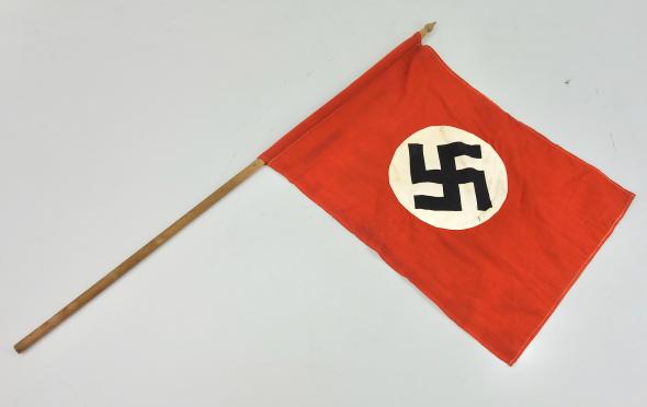 Third Reich Swastika Flag on Stick