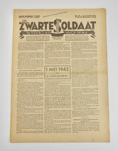 Dutch NSB Newspaper De Zwarte Soldaat
