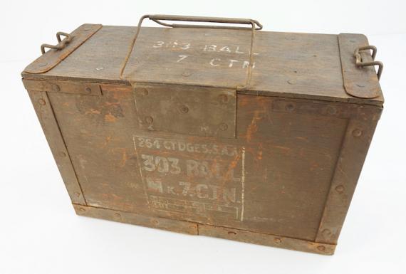British WW2 wooden 303 Ammo Box