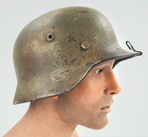 Wehrmacht M40 three tone camo helmet
