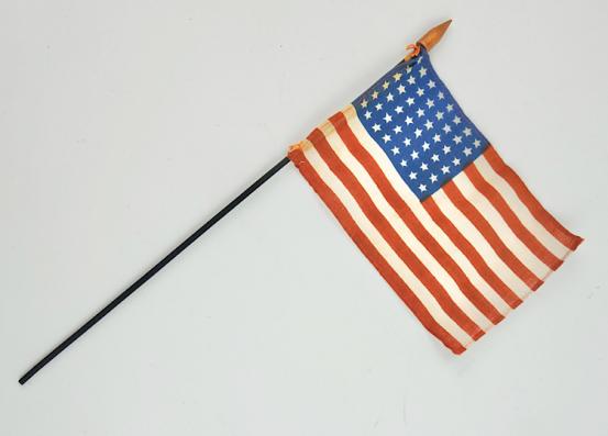 US WW2 48 star Little Flag on pole