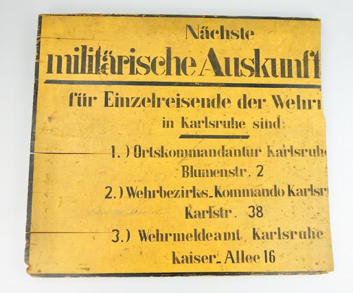 Wehrmacht wooden Sign