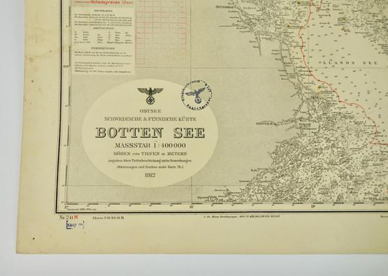 Kriegsmarine Map of the cost of Sweden and Finland