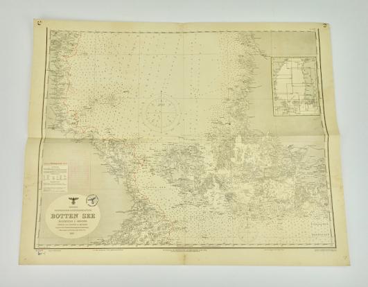 Kriegsmarine Map of the cost of Sweden and Finland