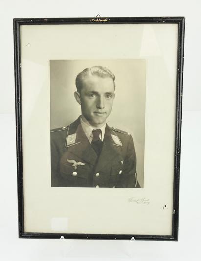 Framed Portrait Photo of a Luftwaffe Soldier