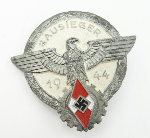 Hitler-Jugend Gausieger Badge in Silver 1944