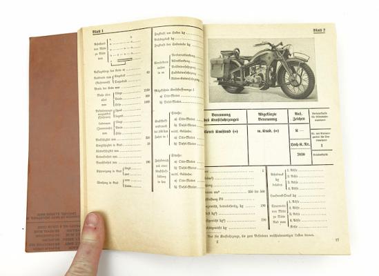 Wehrmacht Vehicle’s Information Book