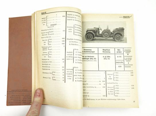Wehrmacht Vehicle’s Information Book