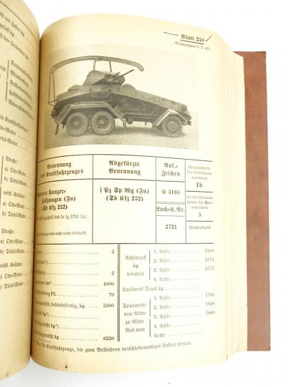 Wehrmacht Vehicle’s Information Book