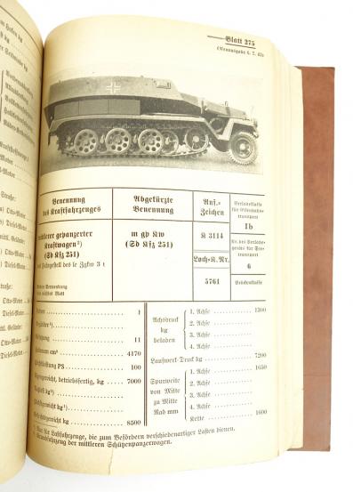 Wehrmacht Vehicle’s Information Book