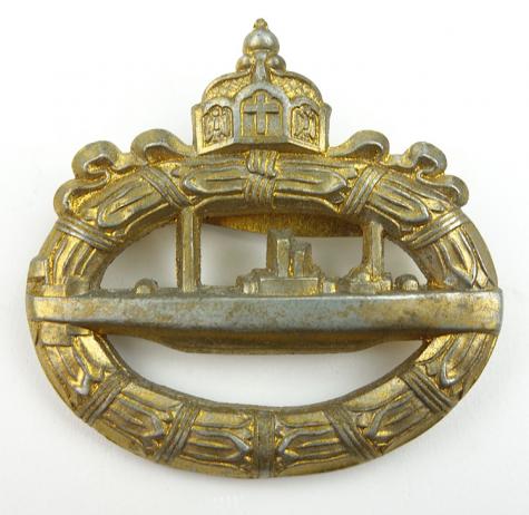 German WW1 U Boot Pass with Insignia U34 Canaris