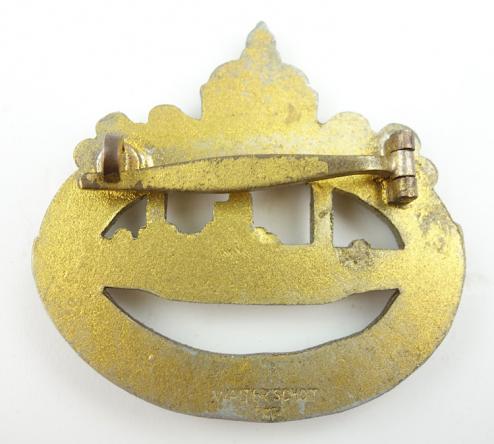 German WW1 U Boot Pass with Insignia U34 Canaris