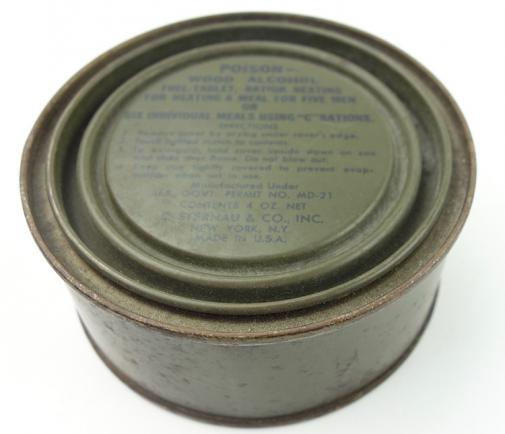 US WW2 ration cooking fuel can