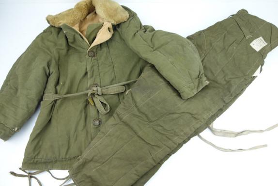 British WW2 padded Winter Parka and Trousers