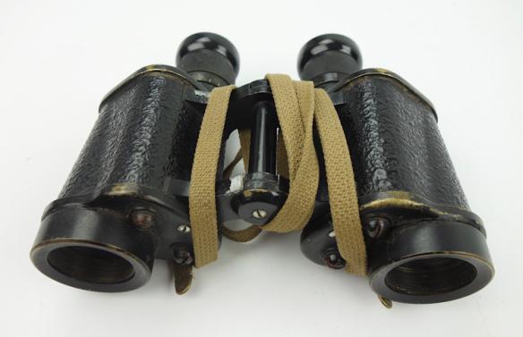 British WW2 Binoculars with webbing Strap