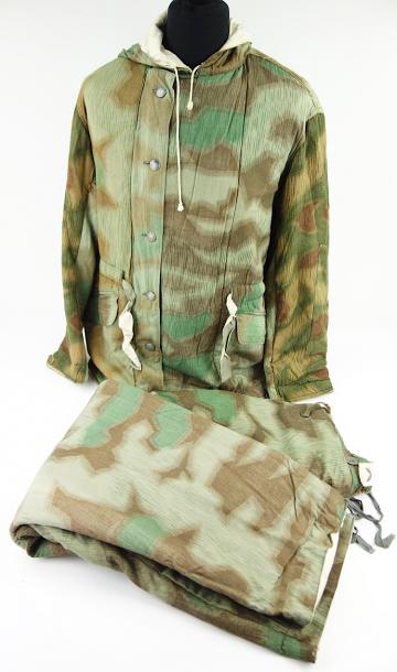 Wehrmacht reversable Fluffy camo Winter Parka & Trousers