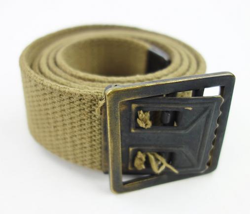 WW11 AMERICAN KHAKI TROUSER BELT  Militarytourcom