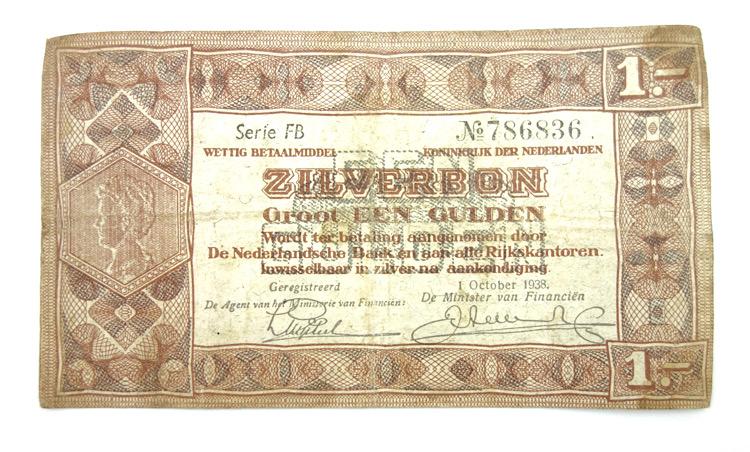 Dutch pre WW2 Value Note (Zilverbon)