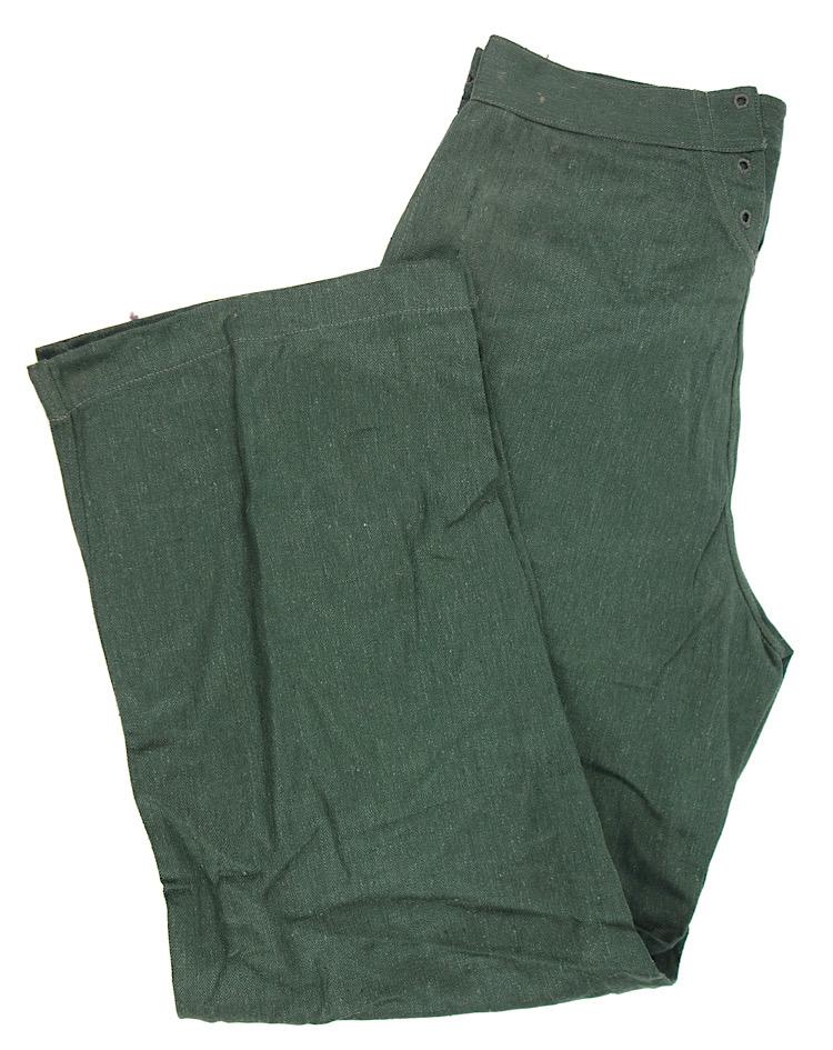 Kriegsmarine Costal Artillery Drillich (HBT) Trousers