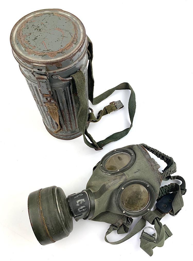 Wehrmacht M31 Gasmasker in Grey camo Cannister
